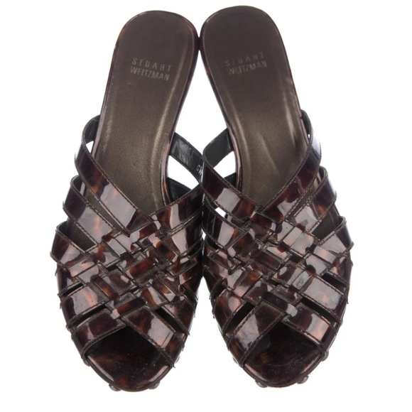 Stuart Weitzman Leather Jelly Tortoise Shell - Picture 1 of 7